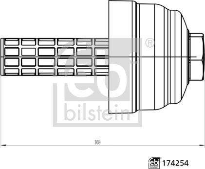 Febi Bilstein 174254 - Cap, oil filter housing parts5.com