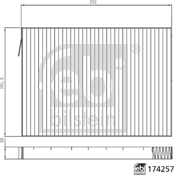 Febi Bilstein 174257 - Filtro, aire habitáculo parts5.com