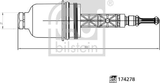 Febi Bilstein 174278 - Cap, oil filter housing parts5.com