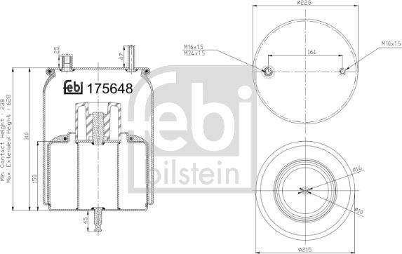 Febi Bilstein 175648 - Маншон, въздушно окачване parts5.com