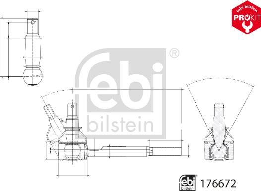 Febi Bilstein 176672 - Rotule de barre de connexion parts5.com