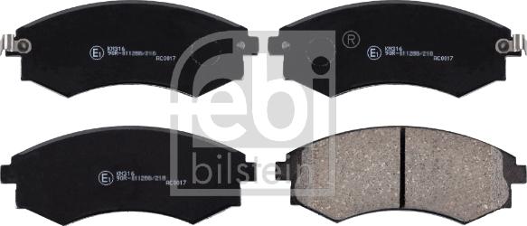 Febi Bilstein 170253 - Brake Pad Set, disc brake parts5.com