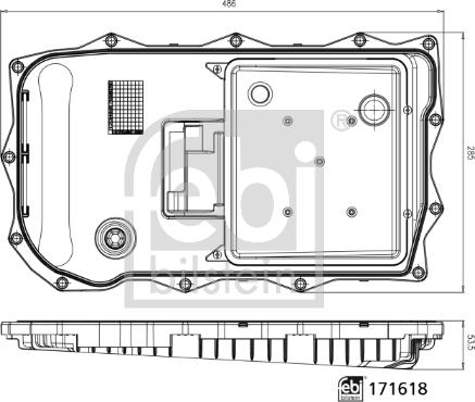 Febi Bilstein 171618 - Hydraulický filtr, automatická převodovka parts5.com