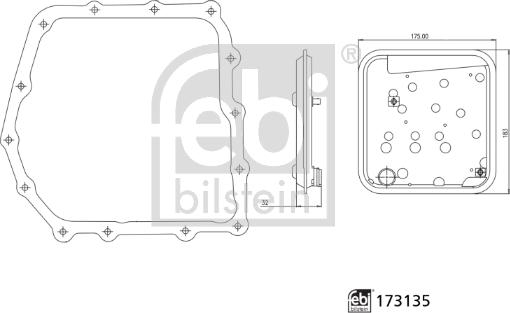 Febi Bilstein 173135 - Filtru hidraulic, cutie de viteze automata parts5.com