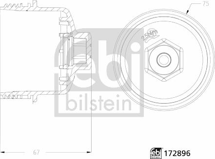 Febi Bilstein 172896 - Capac, carcasa filtru ulei parts5.com