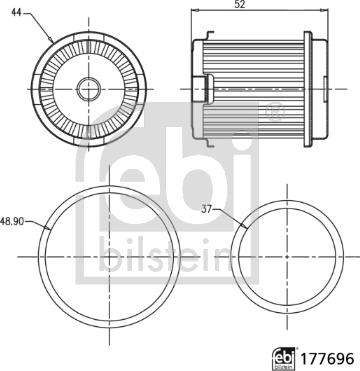 Febi Bilstein 177696 - Hidraulični filtar, automatski mjenjač parts5.com