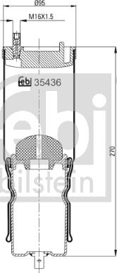 Febi Bilstein 35436 - Metallipalje, ohjaamon tuenta parts5.com