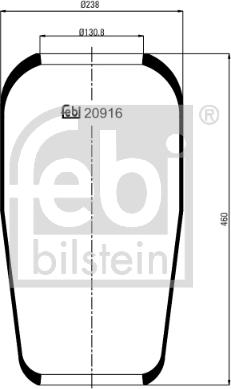 Febi Bilstein 20916 - Mijeh, zračni ovjes parts5.com