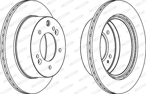 Ferodo DDF1543C-1 - Disco de freno parts5.com