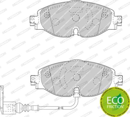 Ferodo FDB4433 - Bremsbelagsatz, Scheibenbremse parts5.com