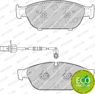 Ferodo FDB4397 - Комплект спирачно феродо, дискови спирачки parts5.com