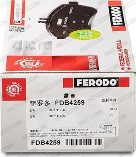 Ferodo FDB4259 - Juego de pastillas de freno parts5.com