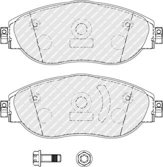 Ferodo FDB5380 - Тормозные колодки, дисковые, комплект parts5.com