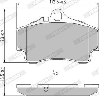 Ferodo FDB1308 - Set placute frana,frana disc parts5.com