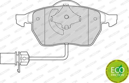 Ferodo FDB1323 - Σετ τακάκια, δισκόφρενα parts5.com