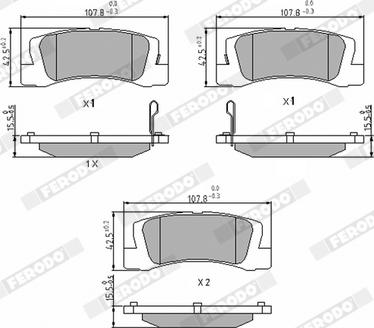 Ferodo FDB848 - Fékbetétkészlet, tárcsafék parts5.com