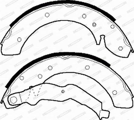 Ferodo FSB529 - Σετ σιαγόνων φρένων parts5.com