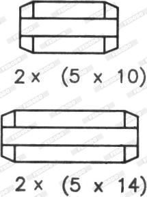 Ferodo FSB183 - Piduriklotside komplekt parts5.com