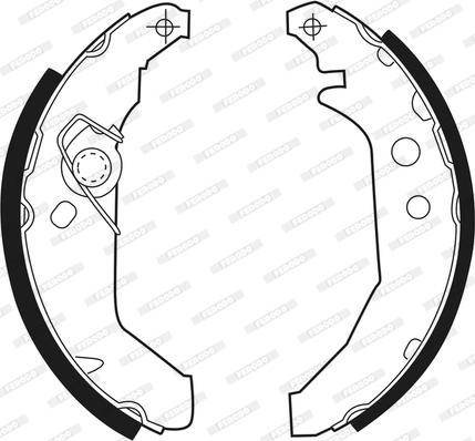 Ferodo FSB265 - Σετ σιαγόνων φρένων parts5.com