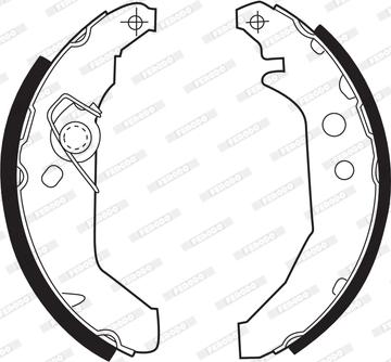 Ferodo FSB265 - Σετ σιαγόνων φρένων parts5.com