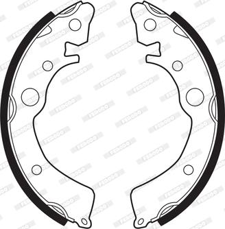 Ferodo FSB204 - Zestaw szczęk hamulcowych parts5.com