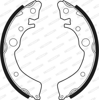 Ferodo FSB204 - Zestaw szczęk hamulcowych parts5.com