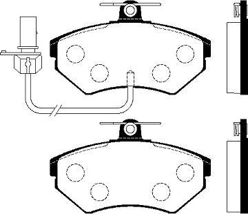 VW 8E0 698 151 AB - Zestaw klocków hamulcowych, hamulce tarczowe parts5.com