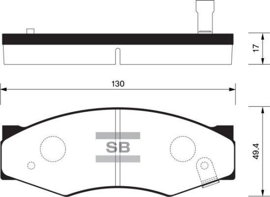 AISIN SN225P - Brake Pad Set, disc brake parts5.com