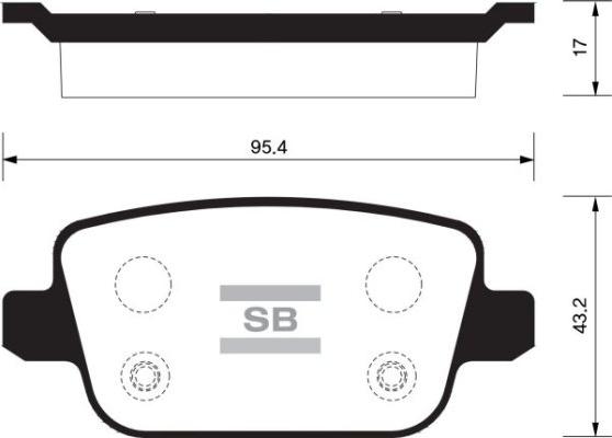 FORD MOTOR COMPANY ME6G9J2M008GC - Brake Pad Set, disc brake parts5.com