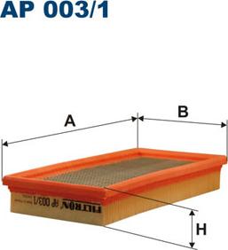 Filtron AP003/1 - Filtro de aire parts5.com