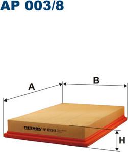 Filtron AP003/8 - Φίλτρο αέρα parts5.com