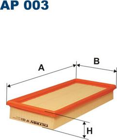 Filtron AP003 - Filtro de aire parts5.com