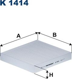 Filtron K 1414 - Filtro, aire habitáculo parts5.com