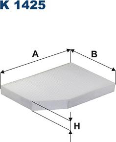 Filtron K 1425 - Filtr, wentylacja przestrzeni pasażerskiej parts5.com