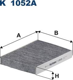 Filtron K 1052A - Filtr, wentylacja przestrzeni pasażerskiej parts5.com