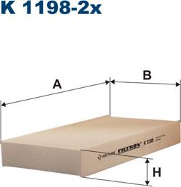 Filtron K1198-2x - Suodatin, sisäilma parts5.com