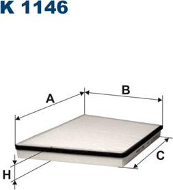 Filtron K1146 - Filtre, kabin havası parts5.com