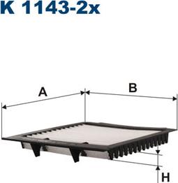 Filtron K1143-2x - Filtru, aer habitaclu parts5.com