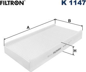 Filtron K 1147 - Filtro, aire habitáculo parts5.com