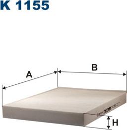 Filtron K1155 - Фильтр воздуха в салоне parts5.com