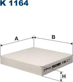 Filtron K1164 - Filtar, zrak unutarnjeg prostora parts5.com