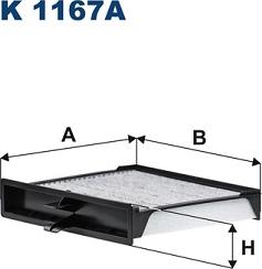 Filtron K 1167A - Filtr, wentylacja przestrzeni pasażerskiej parts5.com