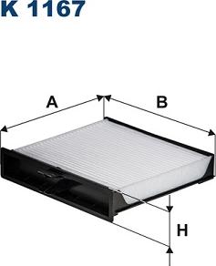 Filtron K1167 - Filtr, wentylacja przestrzeni pasażerskiej parts5.com