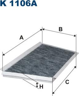 Filtron K1106A - Filter, interior air parts5.com