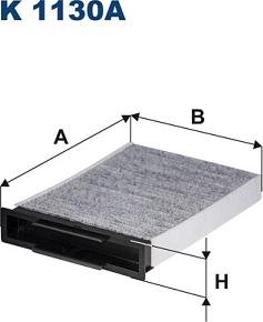 Filtron K1130A - Filtre, kabin havası parts5.com