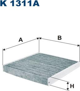 Filtron K1311A - Filtre, kabin havası parts5.com