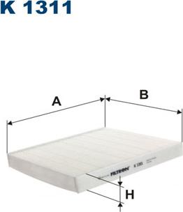 Filtron K1311 - Φίλτρο, αέρας εσωτερικού χώρου parts5.com