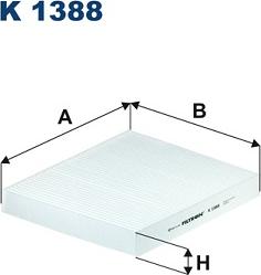 Filtron K 1388 - Filtar, zrak unutarnjeg prostora parts5.com