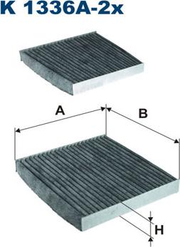 Filtron K1336A-2x - Filter, interior air parts5.com