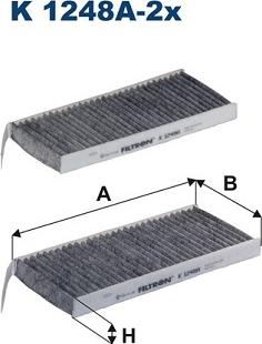 Filtron K 1248A-2x - Filtr, vzduch v interiéru parts5.com